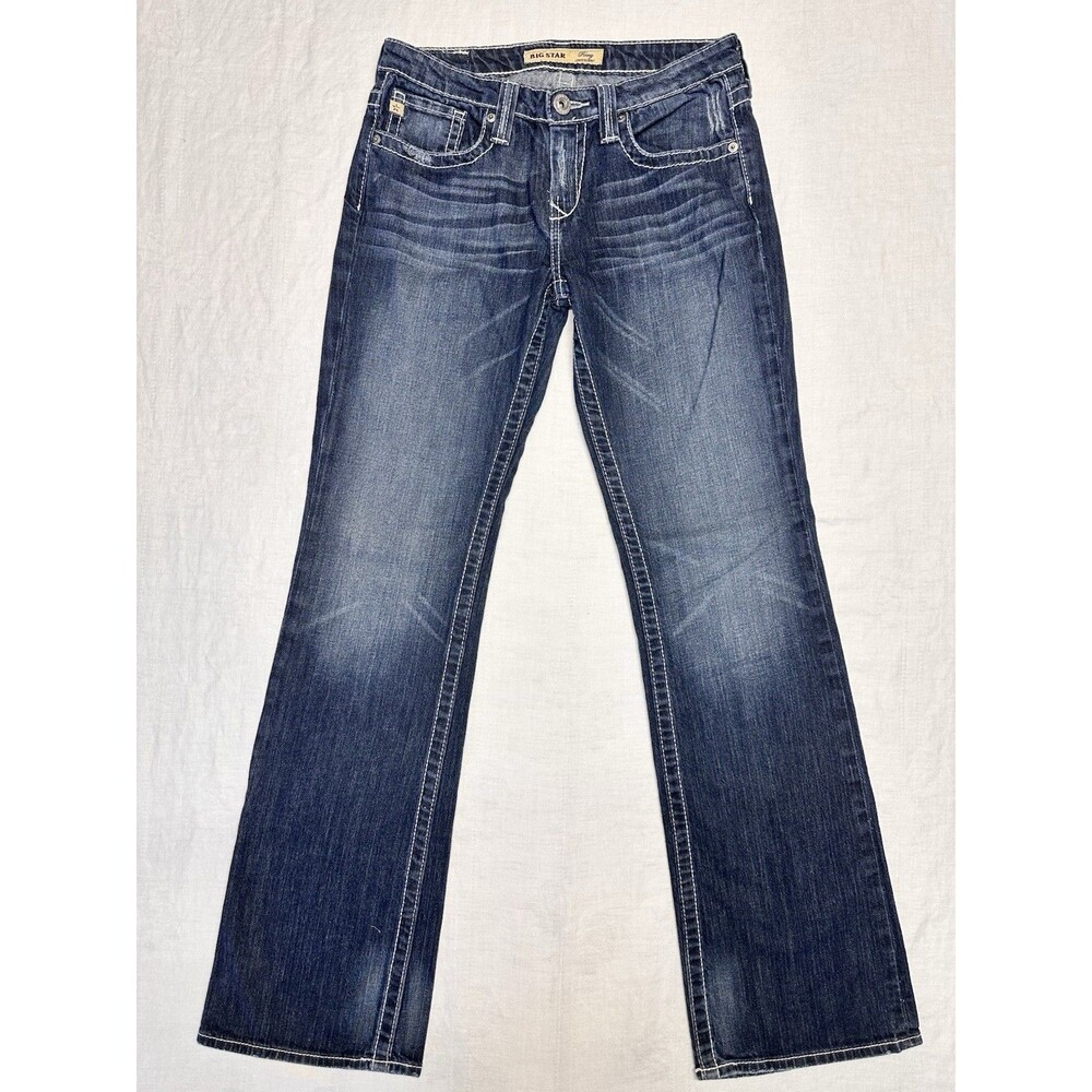 Big Star Remy Low Rise Bootcut Jeans Y2K Flap Pocket Stretch 29L 29x33